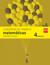 Portada de Cuaderno de trabajo, Matemáticas, 4 Primaria, 2 Trimestre