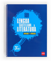 Portada de Lengua castellana y literatura. 3 ESO. Aprende y aprueba. Cuaderno