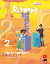 Portada de Matemáticas. 2 Primaria. Trimestres. Revuela. Andalucía