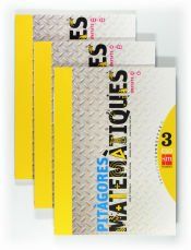Portada de Matemàtiques, Pitàgores. 3 ESO. Connecta 2.0. Trimestres
