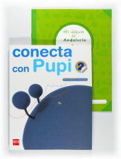 Portada de Método globalizado. 2 Primaria, 2 Trimestre. Conecta con Pupi. Andalucía