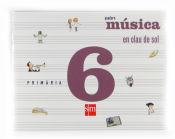 Portada de Música, En clau de sol. 6 Primària. Quadern