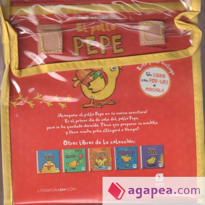 Pack de El pollo Pepe va al colegio + muñeco mochila