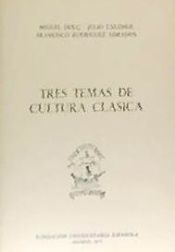 Portada de TRES TEMAS DE CULTURA CLASICA-25