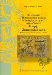 Portada de Un conjunto de documentos inéditos de los siglos XVI y XVII sobre Cholula