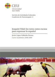 Portada de Joaquín Vidal: los toros como excusa para repensar lo español