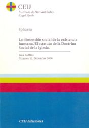 Portada de La dimensión social de la existencia humana. El estatuto de la Doctrina Social de la Iglesia