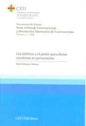 Portada de Los árbitros y el poder para dictar condenas no pecuniarias