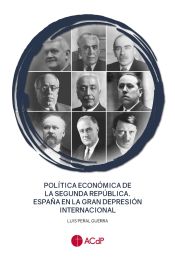 Portada de Política económica de la Segunda República. España en la Gran Depresión internacional