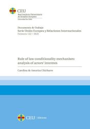 Portada de Rule of law conditionality mechanism: analysis of actors? interests