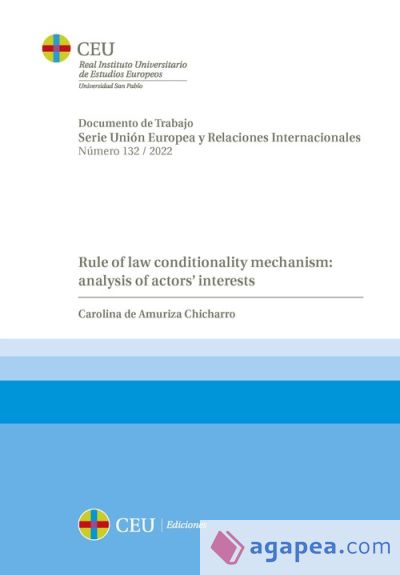 Rule of law conditionality mechanism: analysis of actors? interests