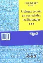 Portada de Cultura escrita en sociedades tradicionales