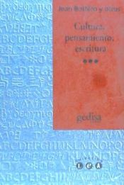 Portada de Cultura, pensamiento, escritura