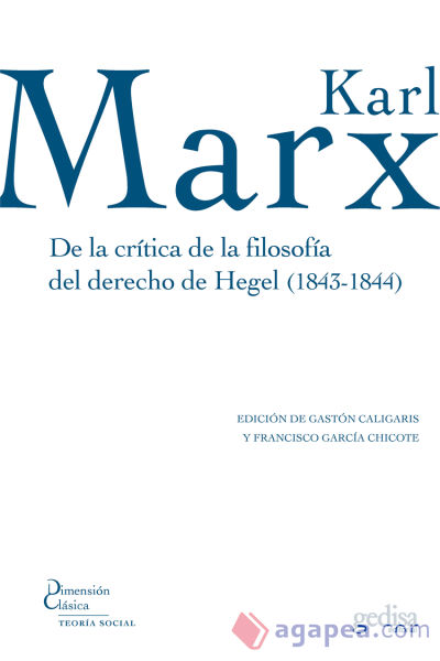 De la crítica de la filosofía del derecho de Hegel (1843-1844)