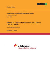 Portada de Effects of Corporate Disclosure on a Firmâ€™s Cost of Capital