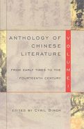 Portada de Anthology of Chinese Literature: Volume I: From Early Times to the Fourteenth Century