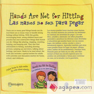 HANDS ARE NOT FOR HITTING / LAS MANOS NO SON PARA PEGAR