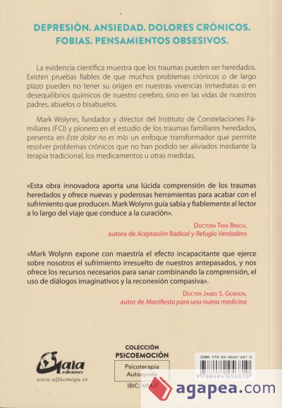 Libro Este Dolor No Es Mio de Mark Wolynn