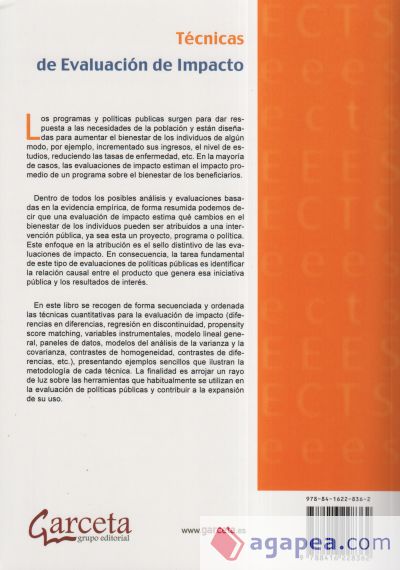 Técnicas de Evaluación de Impacto Técnicas de Evaluación de Impacto
