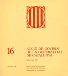 Portada de Acció de govern de la Generalitat de Catalunya 1984 (gener-juny)