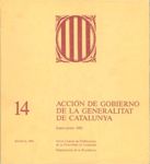 Portada de Acción de gobierno de la Generalitat de Catalunya 1983 (enero-junio)