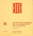 Portada de Acción de gobierno de la Generalitat de Catalunya 1984 (enero-junio)