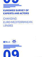 Portada de Euromed Survey of Experts and Actors IX. Changing Euro-Mediterranean Lenses: Online access to the full version of the Survey results: www.iemed.org/euromedsurvey