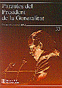 Portada de Paraules del President de la Generalitat. Gener - desembre 2002