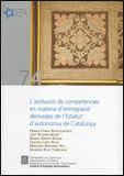 Portada de atribució de competències en matèria d'immigració derivades de l'Estatut d'Autonomia de Catalunya/L'