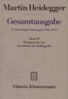 Gesamtausgabe Abt. 2 Vorlesungen Bd. 20. Prolegomena zur Geschichte des Zeitbegriffs