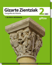 Portada de GIZARTE ZIENTZIAK, GEOGRAFIA ETA HISTORIA. DBH 2