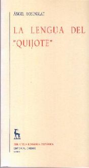 Portada de La lengua del ""Quijote""