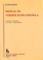 Portada de Manual versificacion española