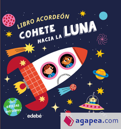 COHETE HACIA LA LUNA (libro acordeón)