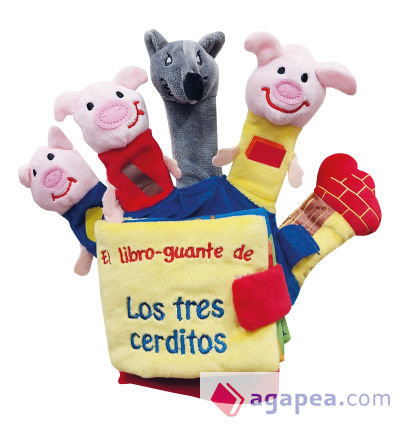 LOS 3 CERDITOS Y EL LOBO (LIBRO GUANTE CON TÍTERES DE DEDO)