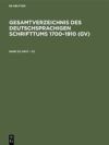 Grut - Gz: Aus: Gesamtverzeichnis Des Deutschsprachigen Schrifttums: (Gv); 1700 - 1910, 52