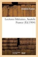 Portada de Lectures littéraires. Anatole France