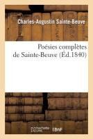 Portada de Poésies complètes de Sainte-Beuve