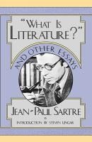 Portada de What Is Literature? and Other Essays