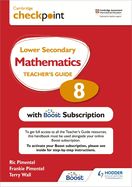 Portada de Cambridge Checkpoint Lower Secondary Mathematics Teacher's Guide 8 with Boost Subscription Booklet