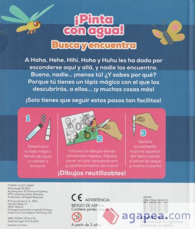 ¡Pinta con agua! Busca y encuentra. Momonsters