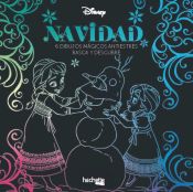 Portada de Arteterapia. Navidad Disney. 6 dibujos mágicos antiestrés. Rasca y descubre