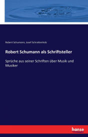 Portada de Robert Schumann als Schriftsteller