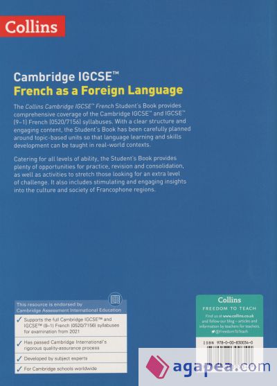 Cambridge IGCSE(tm) French Student's Book (Collins Cambridge IGCSE(tm))