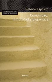 Portada de Comunidad, inmunidad y biopolítica