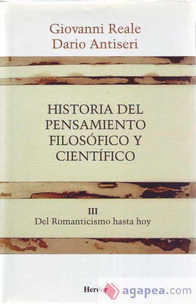 Historia del pensamiento filosófico y científico III