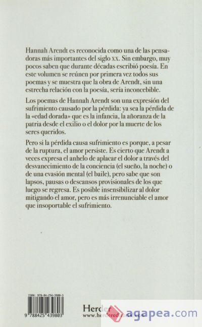 POEMAS. HANNAH ARENDT