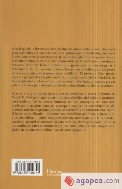 PSICOLOGÍA DE LAS SOCIEDADES EN CONFLICTO . Psicoanálisis, relaciones internacionales y diplomacia