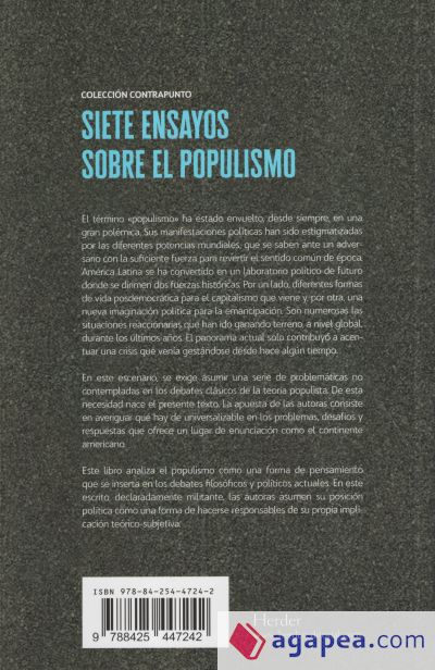 Siete ensayos sobre el populismo Siete ensayos sobre el populismo