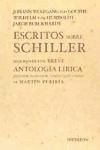 Portada de Escritos sobre Schiller seguidos de Breve Antología Lírica